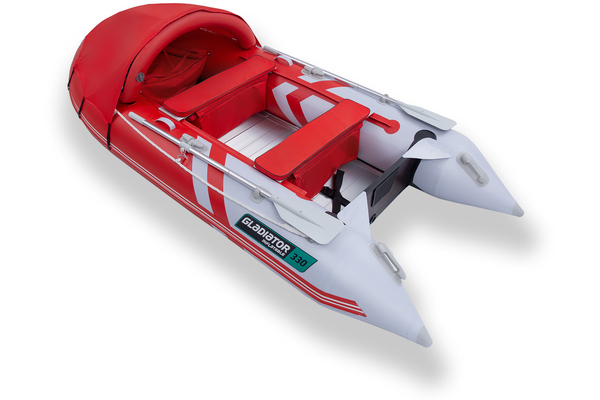 ЛОДКА GLADIATOR C330 AD ACTIVE БЕЛО/КРАСНАЯ