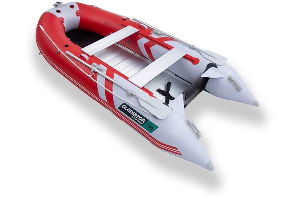 ЛОДКА GLADIATOR C330 AD ACTIVE БЕЛО/КРАСНАЯ