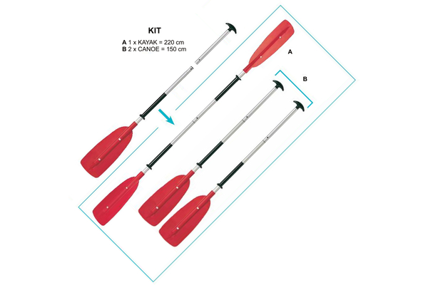 BRAVO DPR 107 KIT 150/220 CANOE/KAYAK D30x1 ALU #6210530